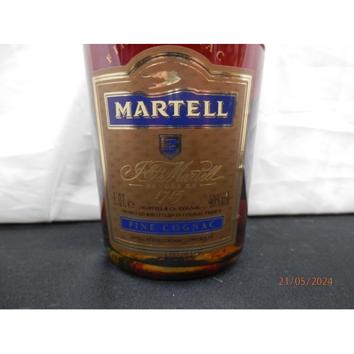 377 - Sealed 1 Litre Bottle of Martell VS Fine Cognac