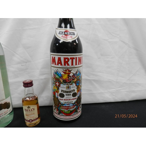 379 - Bottle of Bacardi Rum and a Bottle of Martini