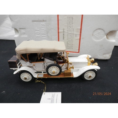 388 - Mint and Boxed Franklin Mint 1911 Rolls Royce Diecast Model