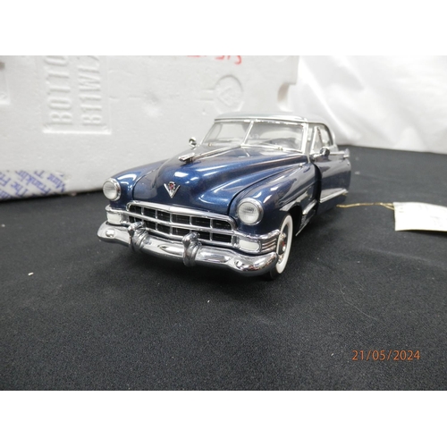 393 - Mint and Boxed Franklin Mint 1949 Cadillac Coupe Del Ville Diecast Car