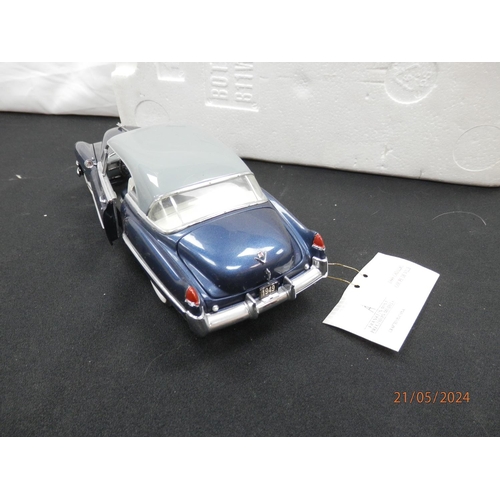 393 - Mint and Boxed Franklin Mint 1949 Cadillac Coupe Del Ville Diecast Car