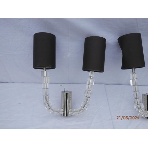 711 - Pair of Porto Romana Two Arm Lartigue Wall Lights