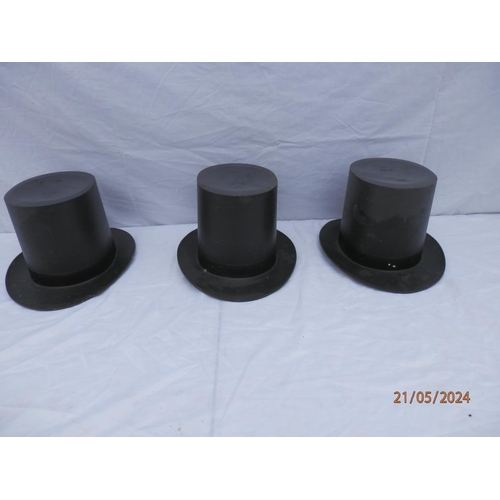 717 - Lot of 3 Vintage Moet and Chandon Top Hat Champagne Ice Buckets