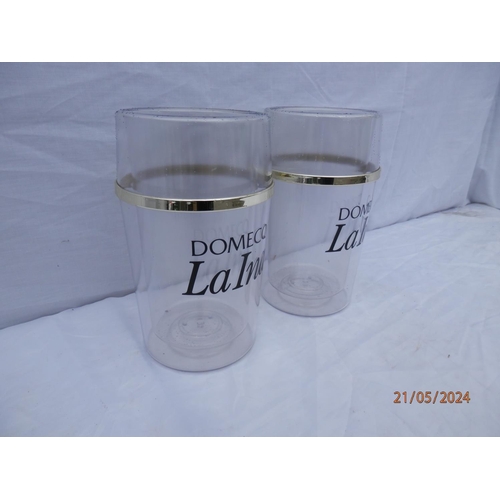 720 - Pair of Vintage Plastic Domecq Ice Buckets