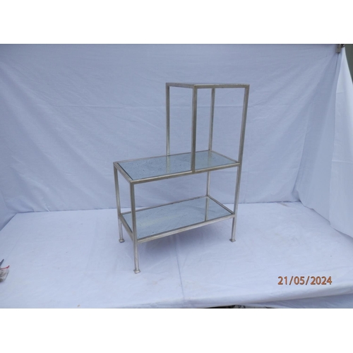 721 - Contemporary Glass Shelving Unit