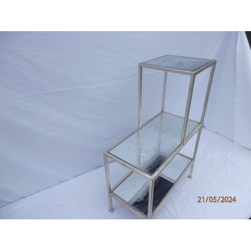 721 - Contemporary Glass Shelving Unit