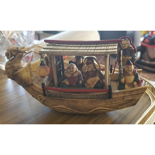 25 - Vintage Japanese Dragon Boat model