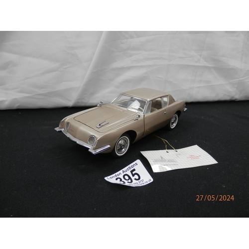 395 - Franklin Mint Mint and Boxed 1963 Studebaker Avantii Diecast Car