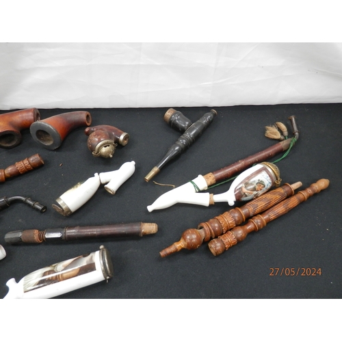 508 - Chinese Opium Pipe plus a Collection of Other Pipes