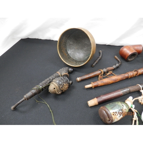 508 - Chinese Opium Pipe plus a Collection of Other Pipes