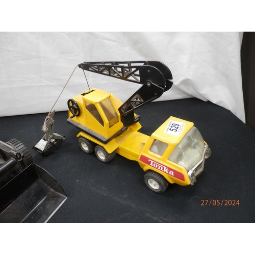 529 - Two Vintage Metal Tonka Trucks