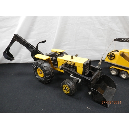 529 - Two Vintage Metal Tonka Trucks