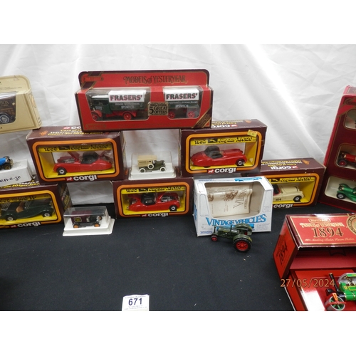 671 - Good Lot of Boxes Diecast Cars and Vehicles