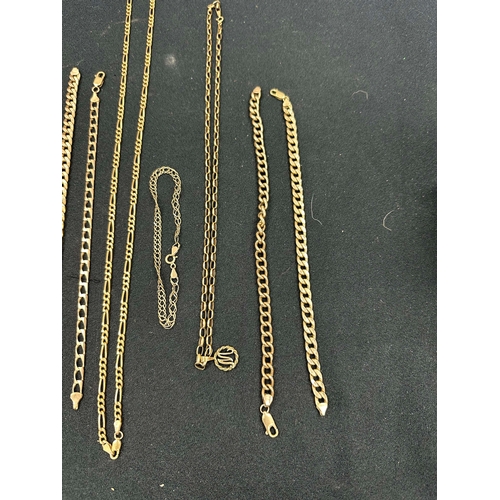 48 - Collection of Modern 9ct Gold Jewellery including Bracelets, Necklaces, Chains etc Weight 57.4g