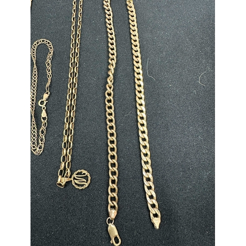 48 - Collection of Modern 9ct Gold Jewellery including Bracelets, Necklaces, Chains etc Weight 57.4g