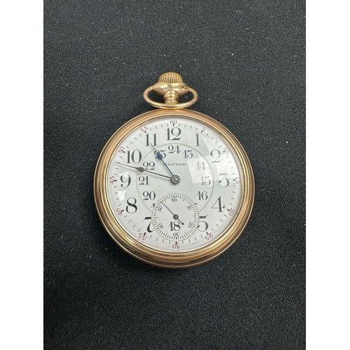 55 - American Gold Filled Railroad Pocket Watch c.1905 Made by Waltham