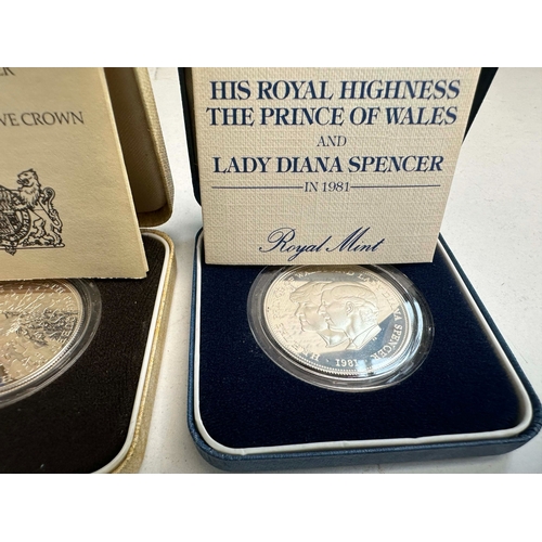 688 - Charles and Diana Silver Proof Coin and a Queen Elizabeth 80th Birthday Silver Proof Crown