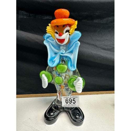 695 - Vintage Murano Glass Clown Figurine