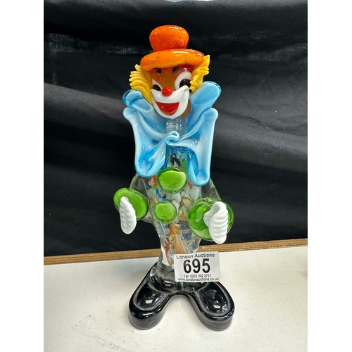 695 - Vintage Murano Glass Clown Figurine