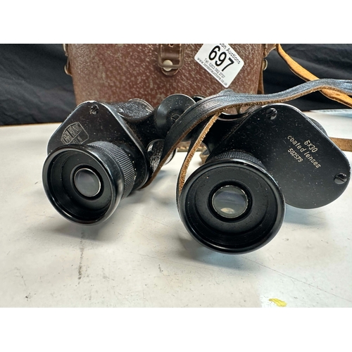 697 - Pair of Carl Konic Binoculars in Original Case