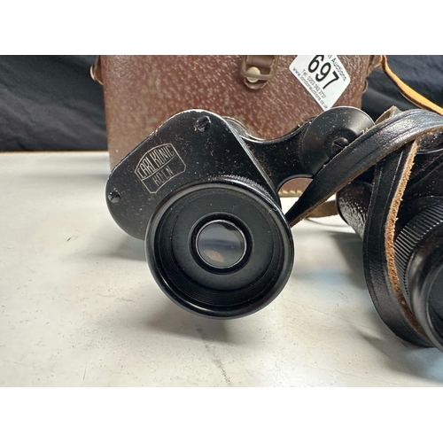 697 - Pair of Carl Konic Binoculars in Original Case