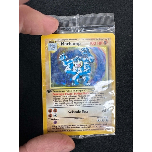 73 - Pokemon Factory Sealed First Edition Machamp Card