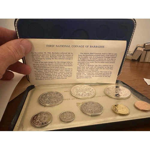 650 - Lot of Franklin Mint Proof Coin Sets: The 1974 Coinage of Barbados Proof Set, First National Coinage... 