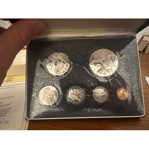 650 - Lot of Franklin Mint Proof Coin Sets: The 1974 Coinage of Barbados Proof Set, First National Coinage... 