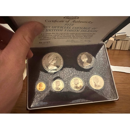 650 - Lot of Franklin Mint Proof Coin Sets: The 1974 Coinage of Barbados Proof Set, First National Coinage... 