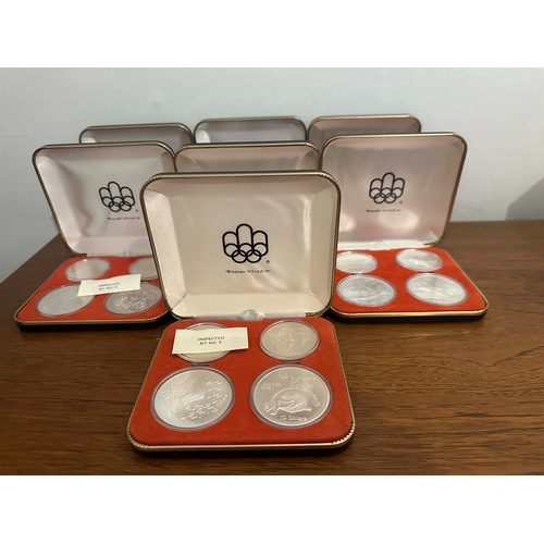 661 - A group of Canadian 1976 Montreal Olympic Sterling silver coin Sets-This is the complete collection ... 