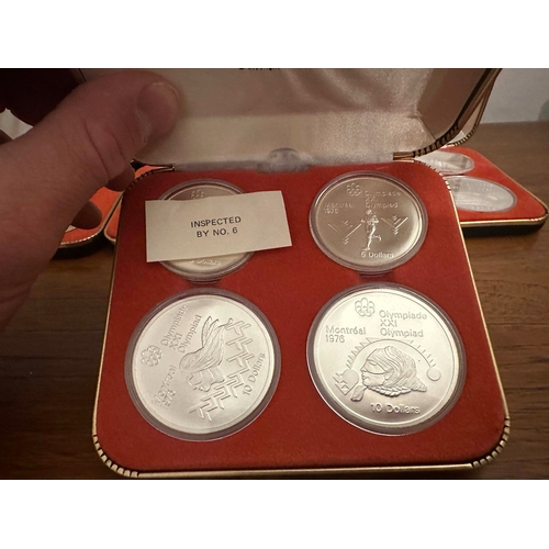 661 - A group of Canadian 1976 Montreal Olympic Sterling silver coin Sets-This is the complete collection ... 