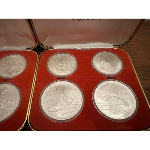 661 - A group of Canadian 1976 Montreal Olympic Sterling silver coin Sets-This is the complete collection ... 