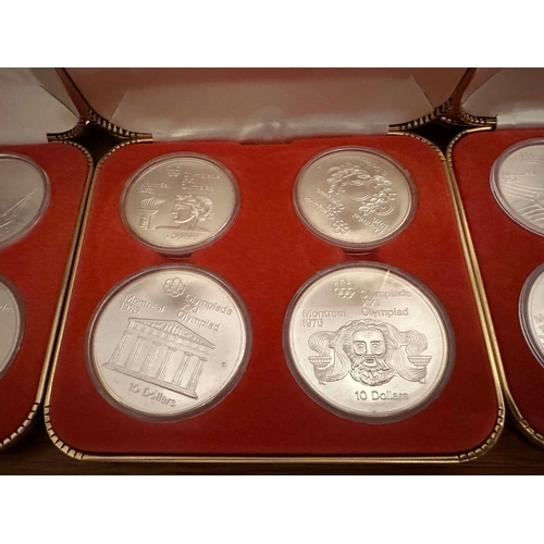 661 - A group of Canadian 1976 Montreal Olympic Sterling silver coin Sets-This is the complete collection ... 