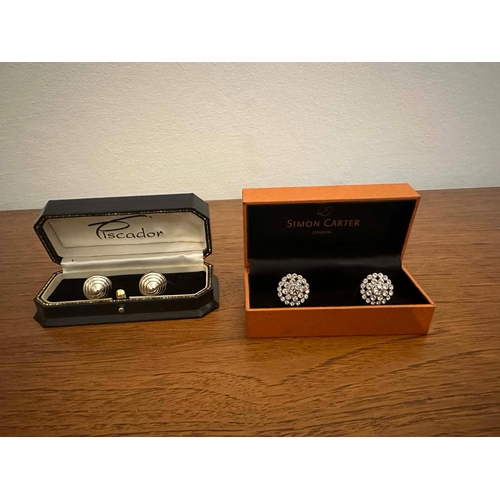 80 - Pair of Simon Carter Cufflinks plus One Other