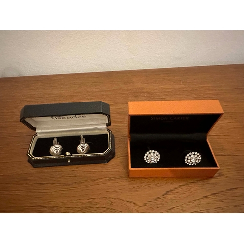 80 - Pair of Simon Carter Cufflinks plus One Other