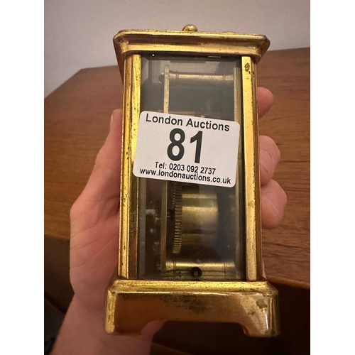 81 - Good Quality 19th Century French Brass Carriage Clock