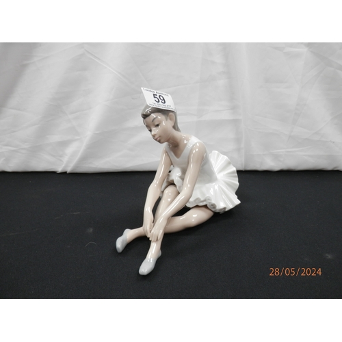 59 - Lladro Ballerina Figurine