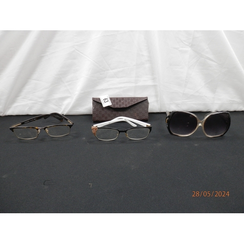 63 - Lot of Glasses to include Gucci, YSL