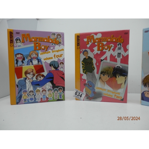 634 - Japanese anime/ Manga DVD Boxset: Marmalade Boy Volumes 1, 2 & 4