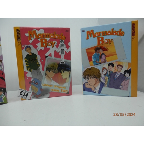 634 - Japanese anime/ Manga DVD Boxset: Marmalade Boy Volumes 1, 2 & 4