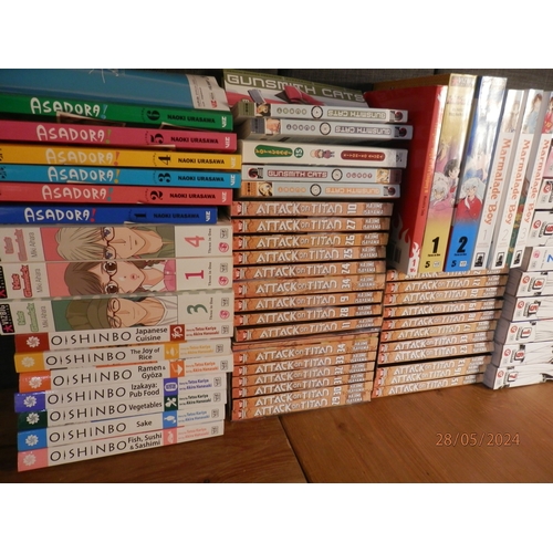 635 - A Good Large Collection of Japanese anime/ Manga Books and Graphic Novels