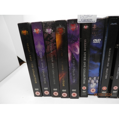 636 - Large Lot of Angel and Buffy The Vampire DVD Boxsets