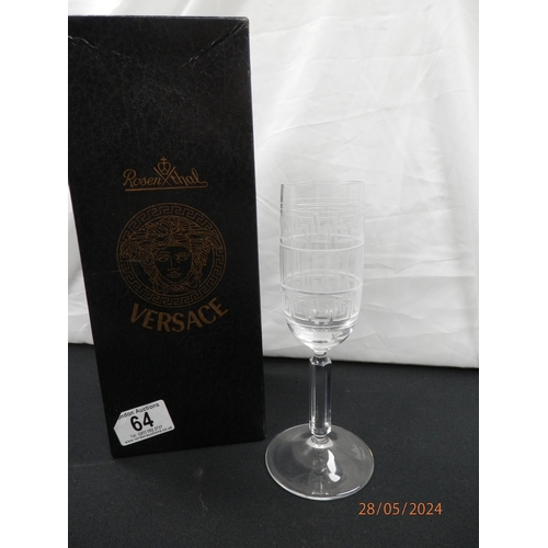 64 - Boxed Rosenthal for Versace Champagne Flute