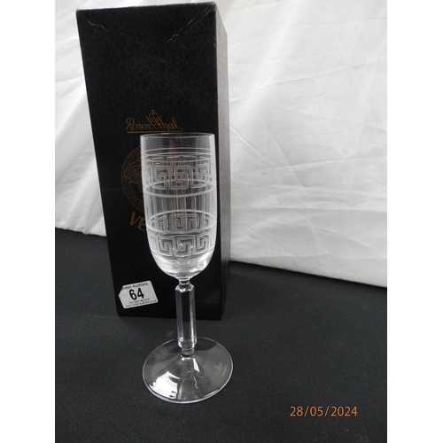 64 - Boxed Rosenthal for Versace Champagne Flute