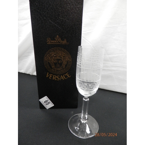 65 - Boxed Rosenthal for Versace Champagne Flutes