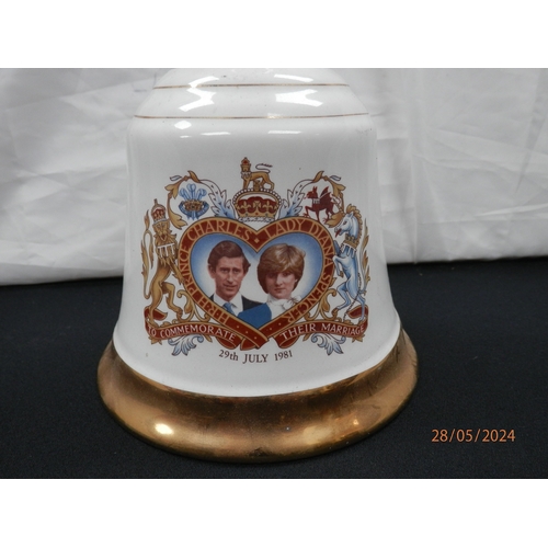 72 - Bells Charles and Diana Whisky Decanter and Contents