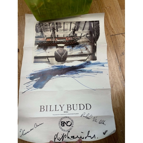 693 - Signed Billy Budd English National Opera Poster signed by Richard Van Allan, Thomas Allen and Philip... 