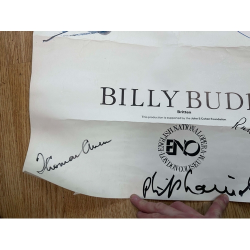 693 - Signed Billy Budd English National Opera Poster signed by Richard Van Allan, Thomas Allen and Philip... 