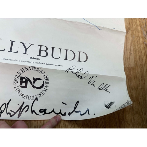 693 - Signed Billy Budd English National Opera Poster signed by Richard Van Allan, Thomas Allen and Philip... 