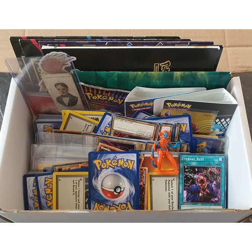 5 - Box of Yu-gi-oh and Pokemon trading cards etc